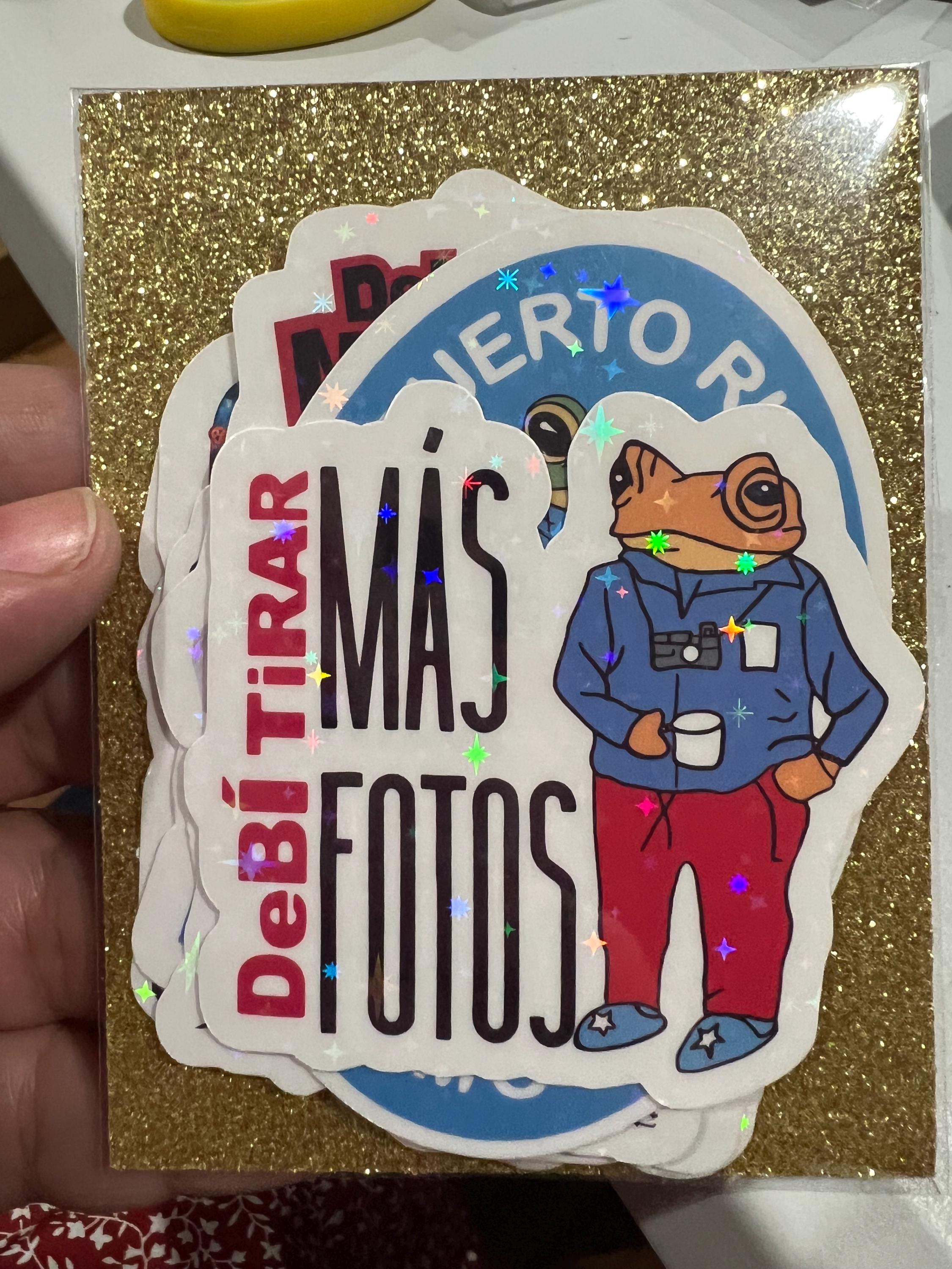 8 pack of bad bunny Debi tirar más fotos holo shiny stickers, bad bunny stickers, bad bunny sticker pack, bad bunny stickers free shipping
