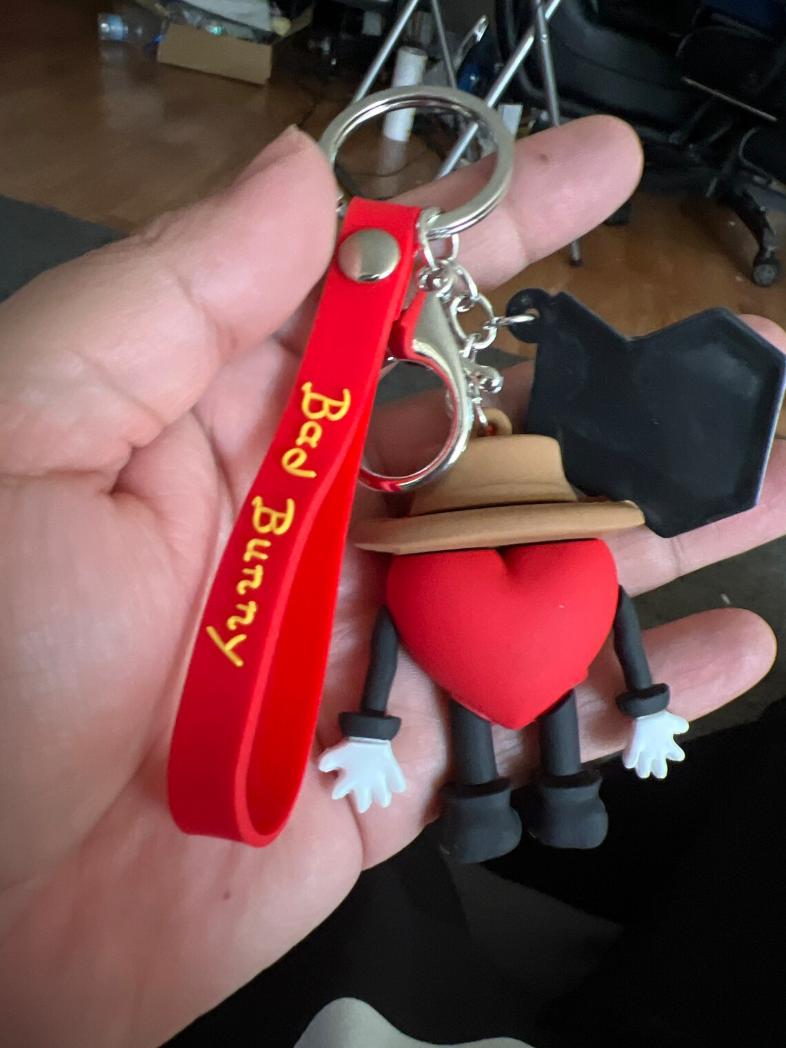 Bad Bunny Heart Keychain Bad Bunny Keychain Bad Bunny 3D Etsy