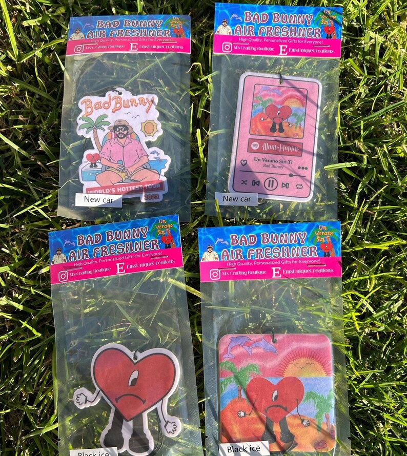 Bad Bunny Car Air Freshener FREE SHIPPING Bad Bunny Un Verano Etsy