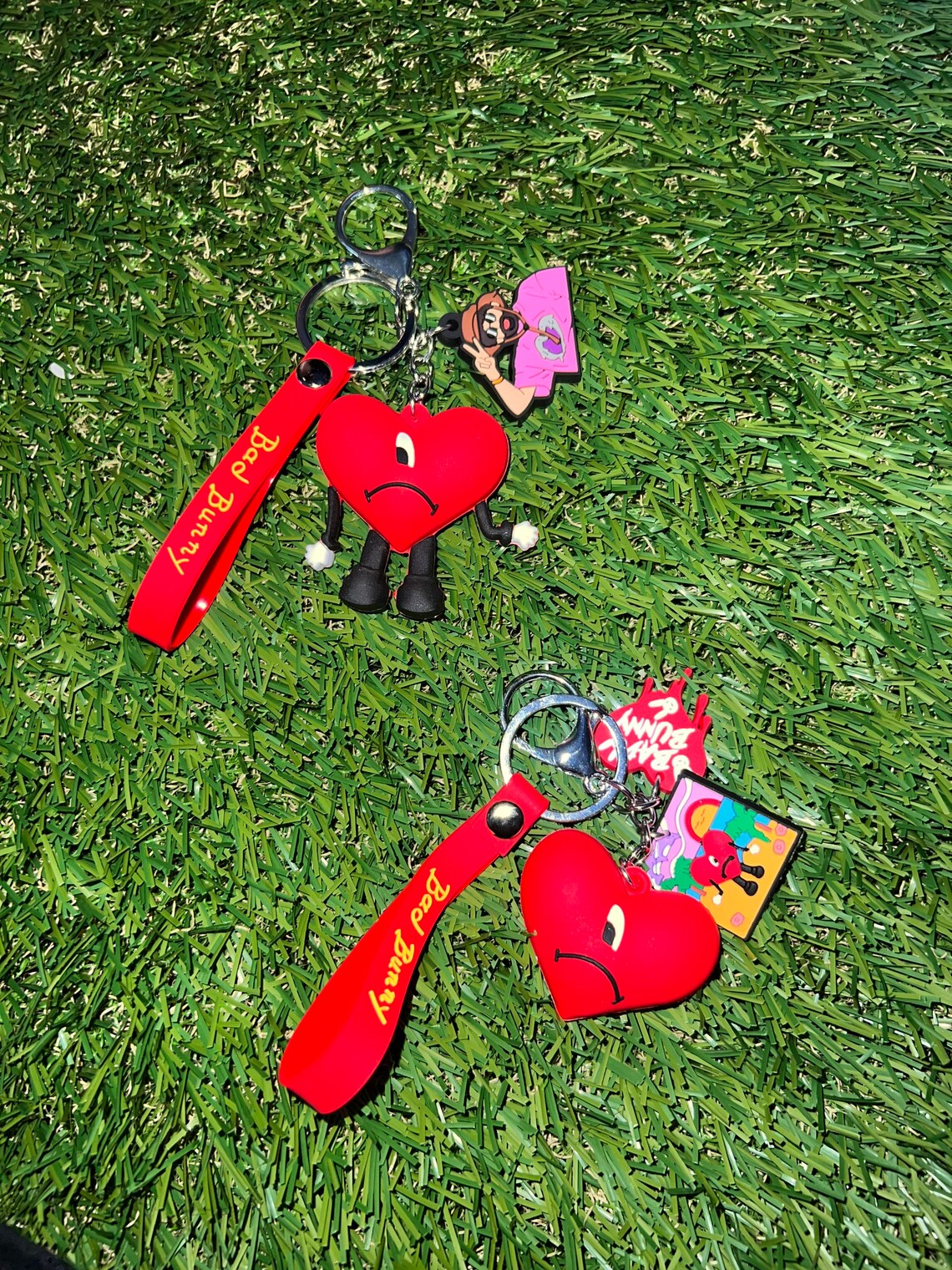 Bad Bunny Heart Keychain Bad Bunny Keychain Bad Bunny 3D Etsy