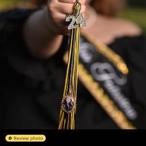 Graduation tassel charm cap charms graduation cap memorial tassel clip with picture memorial tassel you are missed tassel for grad cap