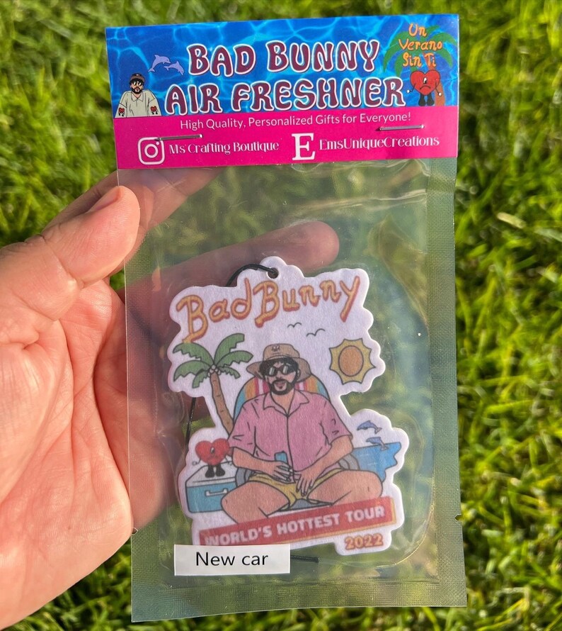 Bad Bunny Car Air Freshener FREE SHIPPING Bad Bunny Un Verano Etsy