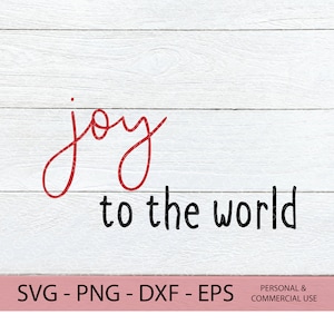 Joy to the World SVG - Rustic Joy SVG - Christmas text SVG - Farmhouse Joy Svg - Minimalist Holiday Svg - Simple Joy Svg - Christmas Vector