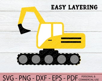 Download Excavator Digger Svg Etsy