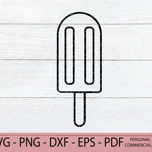 Popsicle Outline SVG - Ice Pop SVG - Ice Cream SVG - Summer Svg - Hello Summer Svg - Sweet Summer - png - dxf - svg - eps - Cricut cut file