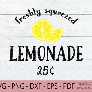 Lemonade Sign SVG - Lemonade Stand SVG - Summer Fruit dxf - Lemonade for Sale - Kids Lemonade dxf - Lemon Clipart - Cricut Cut File