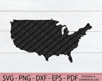 United States of America Silhouette svg - USA Map svg - 4th of July svg - Independence Day clipart - America png - USA cut file - US svg