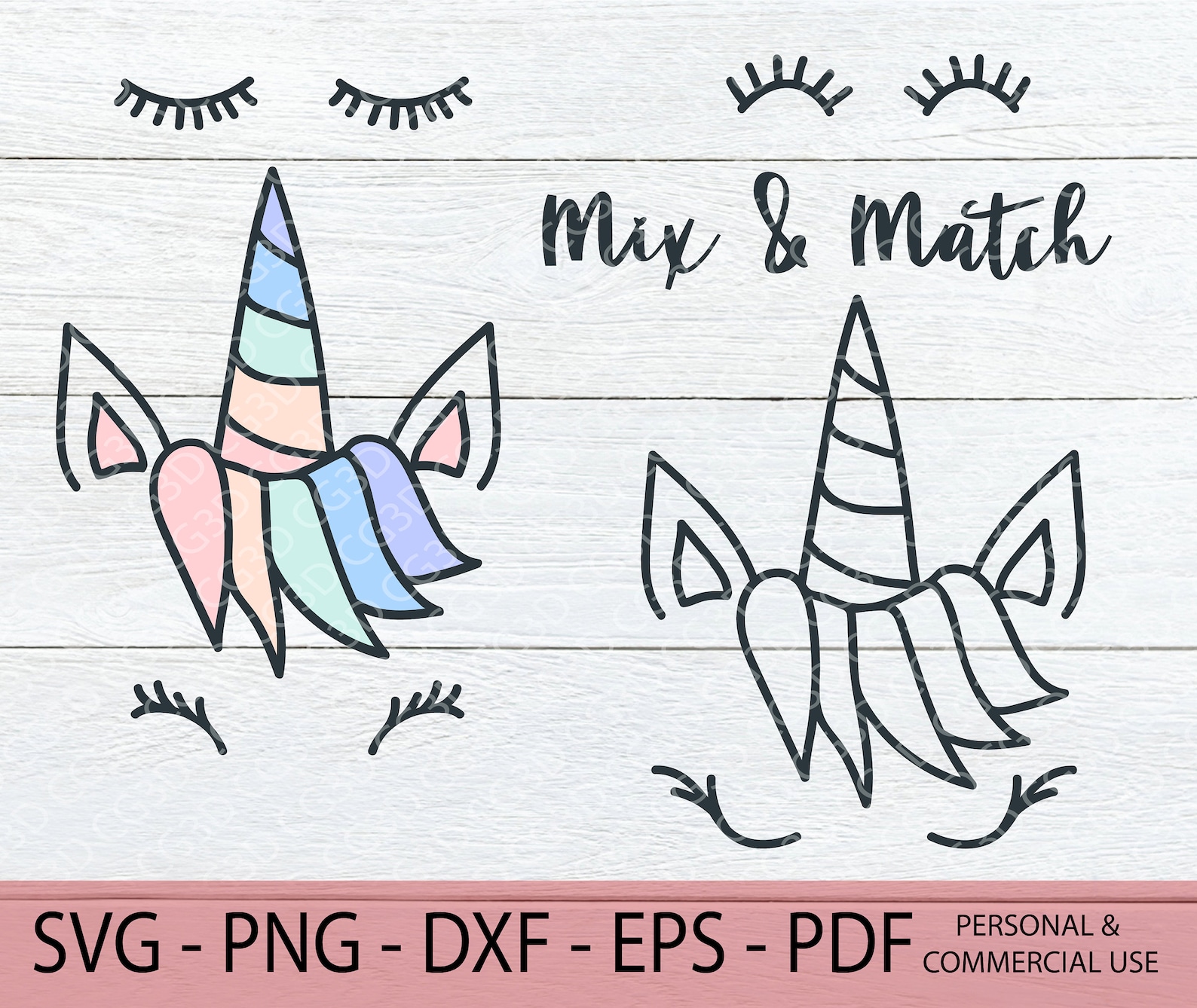 Unicorn Hair SVG Layered Unicorn SVG Unicorn Svg Unicorn | Etsy