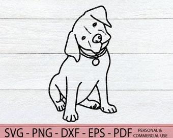 Labrador Welpe SVG - Hund SVG - Lab Puppy Outline SVG - Retriever Png - Hund Mama Cut File - I love my dog - Fur Mama svg - Cricut Cut File