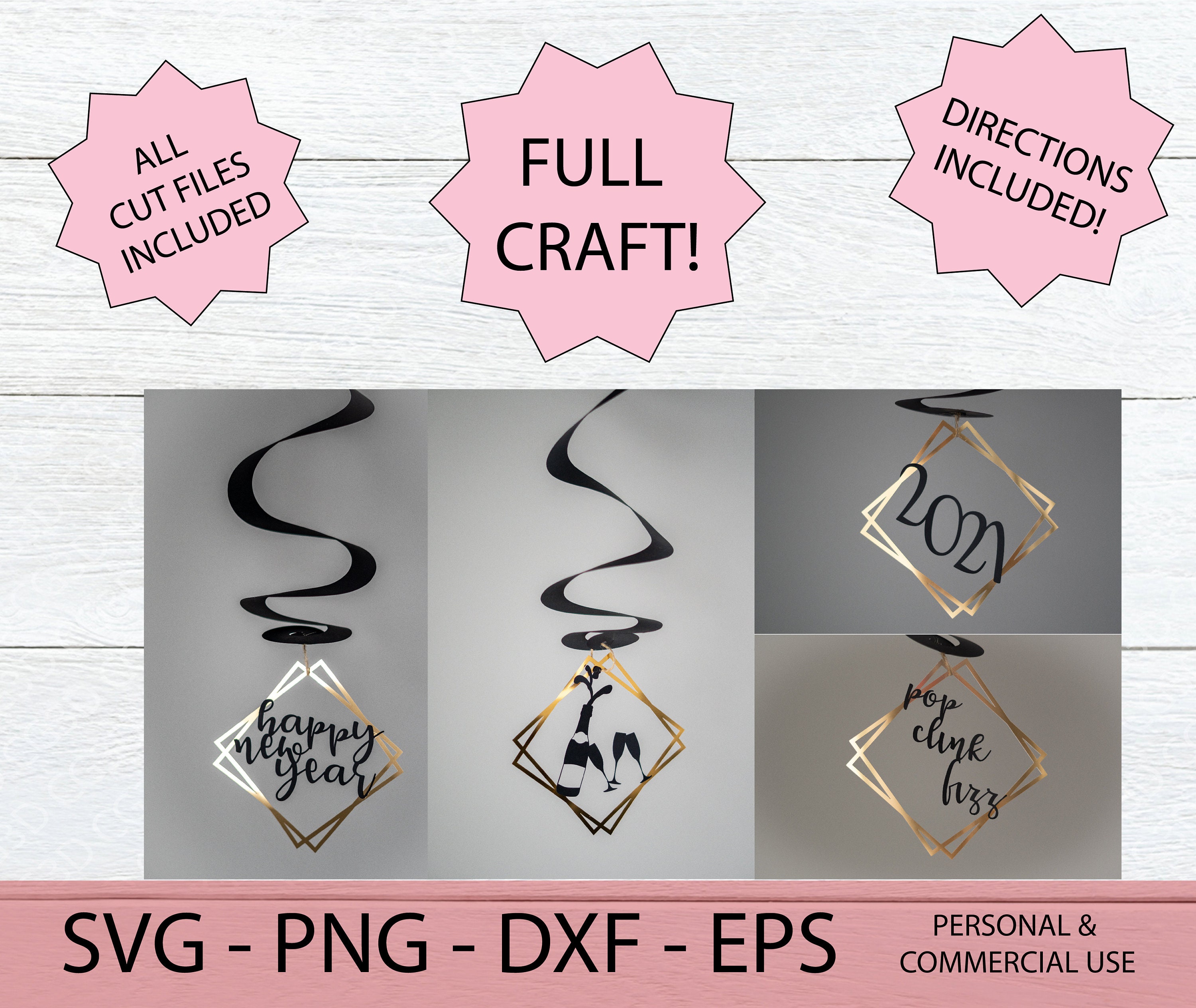 DIY Streamer Kit SVG Swirl Decoration SVG Spiral Party Etsy