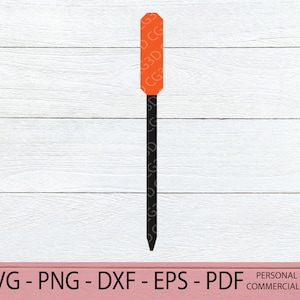 May include: A black and orange screwdriver with a flat head.