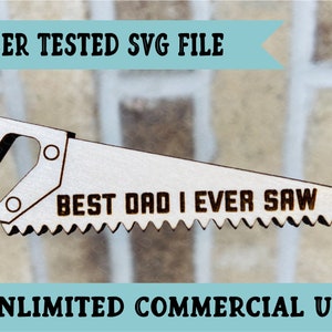 Best Dad I Ever Saw SVG - Father’s Day Keychain File - Glowforge Laser File - Fathers Day Gift - Digital Download