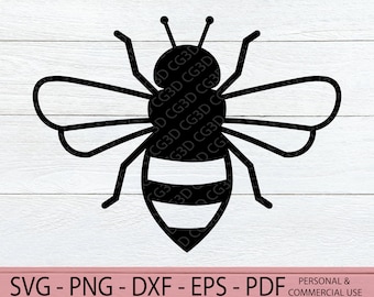 Bee SVG, Honey Bee SVG, Layered Bee cut file, Bee Outline PNG, Bumble Bee Clipart, Bee dxf, Bee Silhouette, Cricut Cutfile