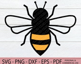 Bee SVG, Bee dxf, Honey Bee SVG, Layered Bee cut file, Bee PNG, Bumble Bee Clipart, Bee dxf, Cricut Cutfile