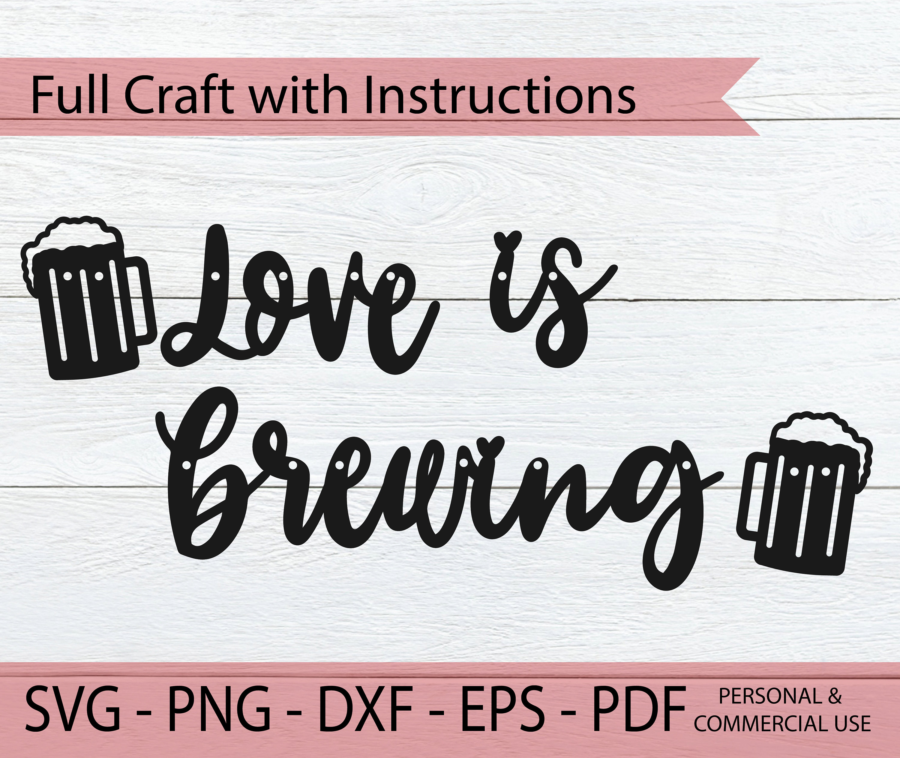 Love is Brewing Banner SVG Beer Bridal Shower Banner SVG Etsy