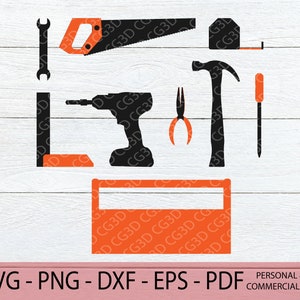 Tool SVG Bundle - Tool Set PNG - Tool Clipart Bundle - Tool Box svg cut file - Hand Tools - Layered Construction Tools - Mechanics clipart