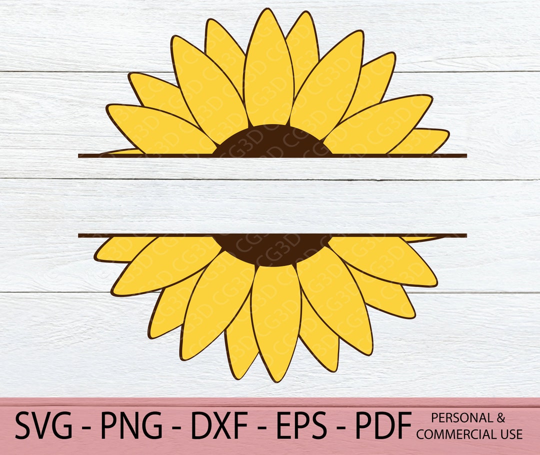 Sunflower Monogram SVG Layered Sunflower SVG Custom Monogram Svg ...