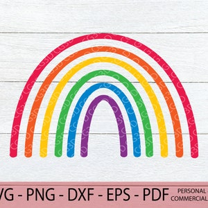 Rainbow SVG - Rainbow PNG - Archivo de sublimación - LGBT Pride svg - Diseño de camiseta - Rainbow Clipart - Summer Svg File - Spring Cricut Cut File