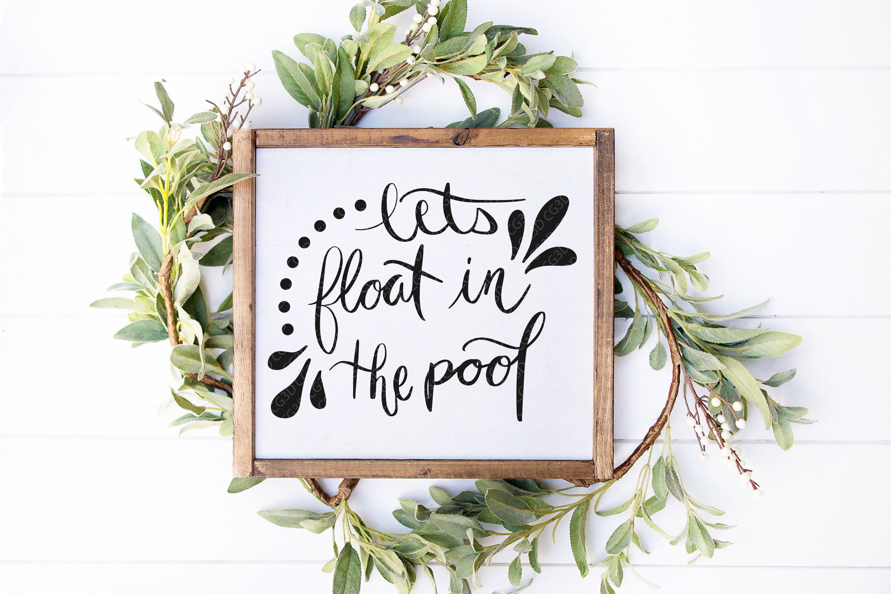 Pool Floater Sign Lets Float in the Pool SVG - Pool SVG - Pool Sign SVG - Swimming Pool ...