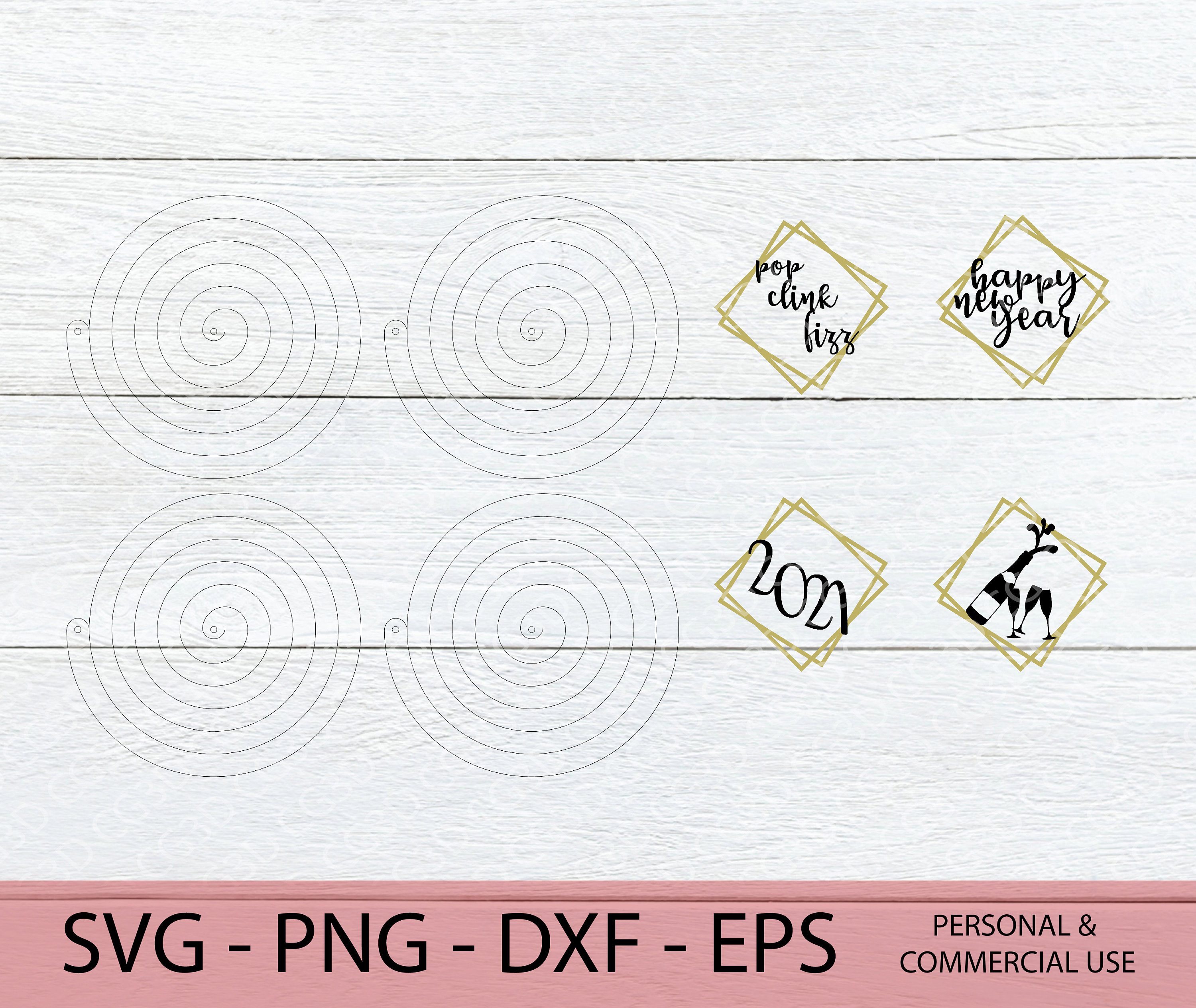 DIY Streamer Kit SVG Swirl Decoration SVG Spiral Party Etsy