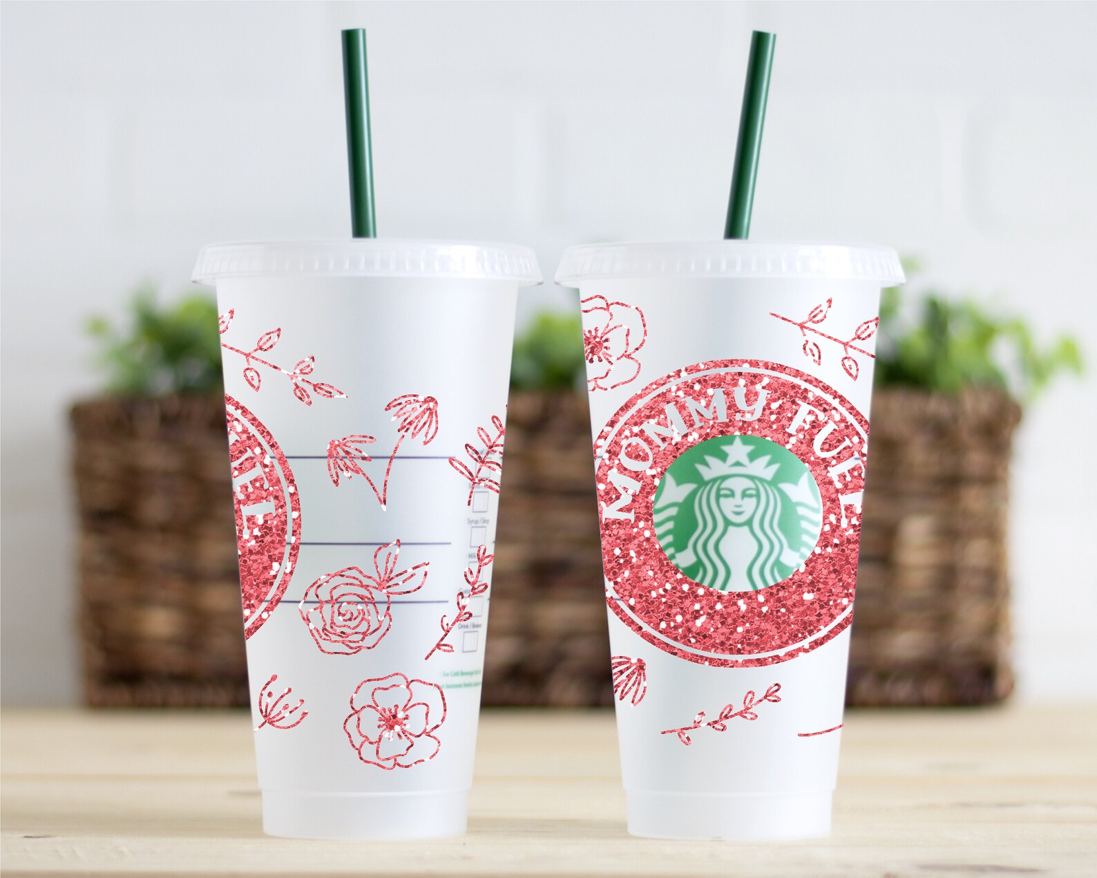 Download Mommy Fuel Starbucks Cup Wrap SVG Floral Mom Coffee Cup ...