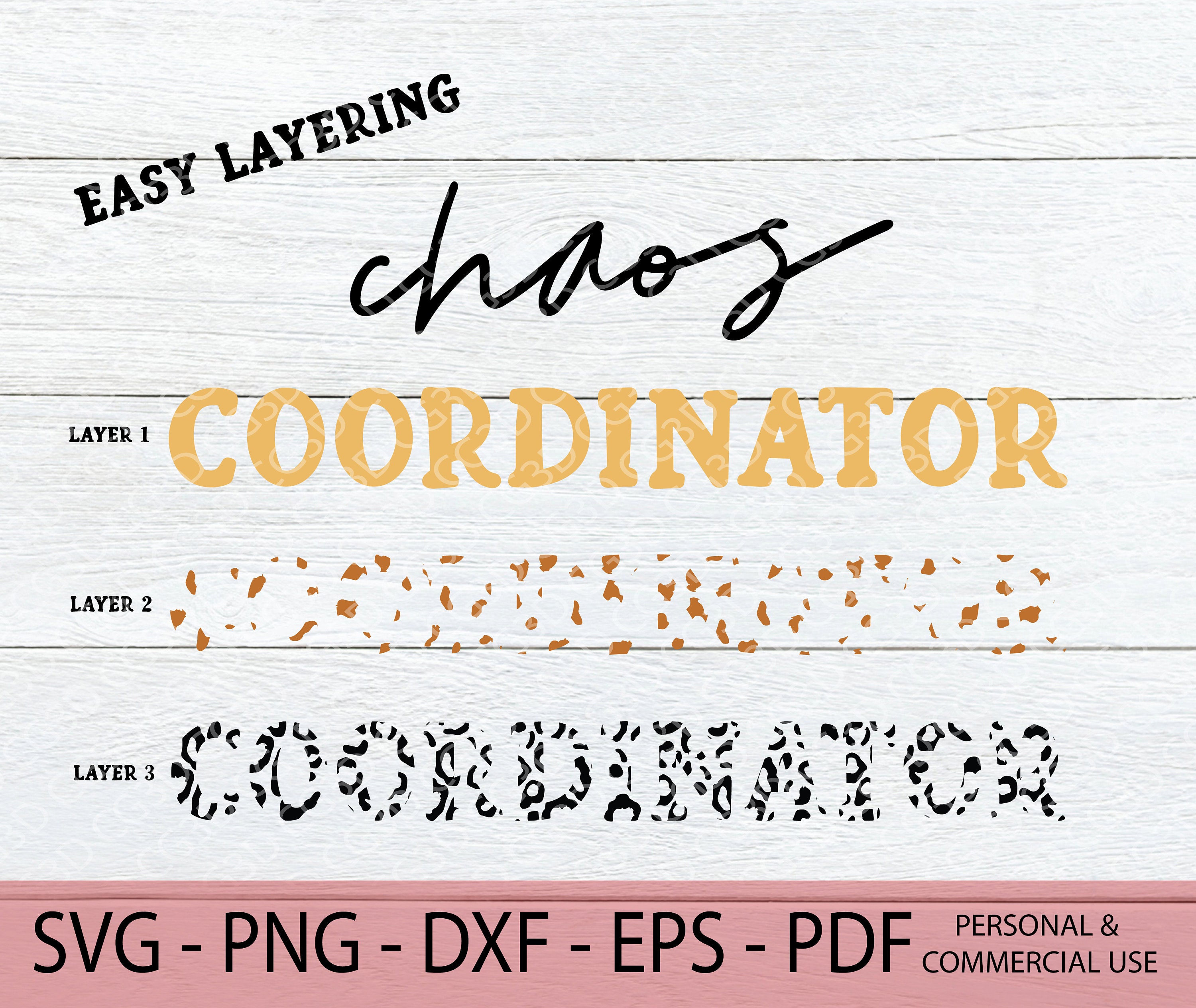 Download Chaos Coordinator SVG Layered Leopard Print SVG Funny Mom ...