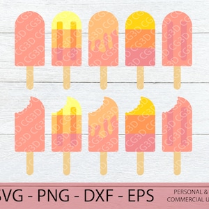 Popsicle SVG Bundle - Ice Pop SVG - Ice Cream SVG - Summer Popsicle Svg - Hello Summer Svg - Bitten Popsicle Svg - Cricut cut file