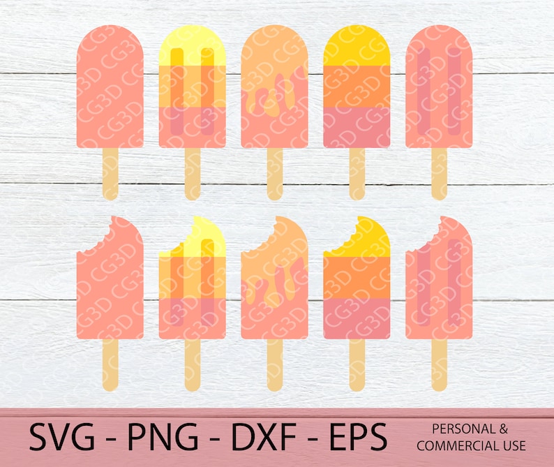Popsicle SVG Bundle Ice Pop SVG Ice Cream SVG Summer Etsy