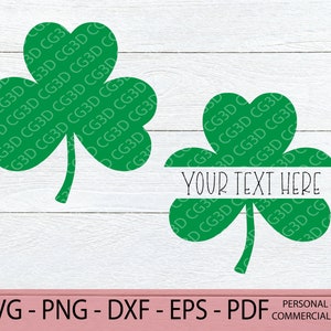 Shamrock SVG - Shamrock Monogram SVG - Four Leaf Clover SVG - St. Patricks Day Svg- Shamrock Leaf - Saint Patricks - Cricut Cut File