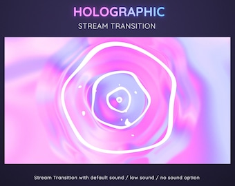 Trippy Liquid Splash Holographic Transition | Colorful Stream Transition | Animated Stream Transition  | Cute Pastel Colors Stream Stinger