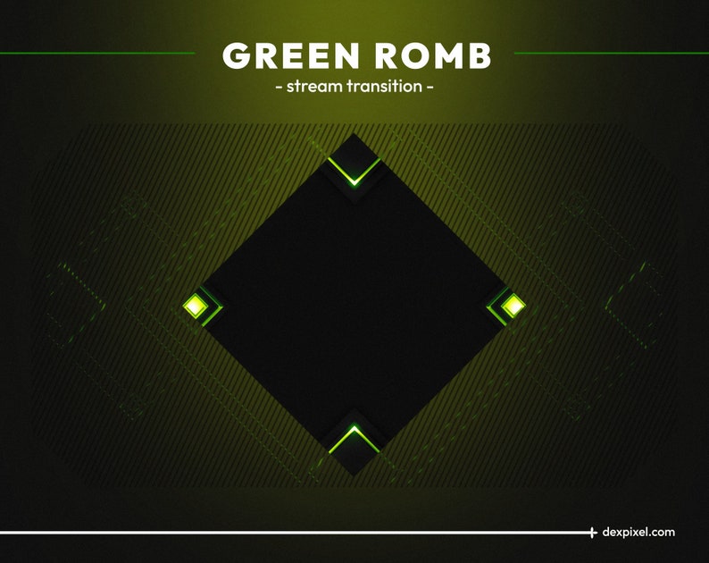 Green Romb Sci-fi Stream Transition | OBS Stinger - Etsy