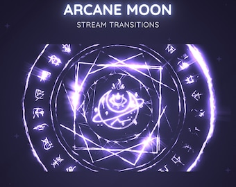 Purple Arcane Moon Stream Transition | Animated Magic Seal (WebM )