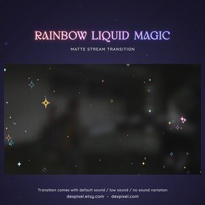Rainbow Neon Liquid Magic Matte Stream Transition | Stars and Sparks Stinger | Colorful Magical Animated Transition OBS | Stinger Twitch