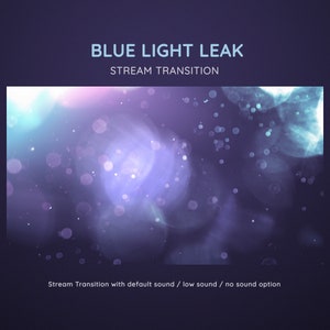 Transition du flux de fuites de lumière bleue violette | Belle animation Bokeh | Transition de flux pastel pour Stream | Stinger de transition OBS