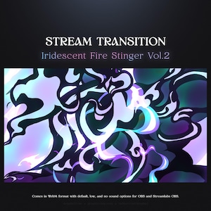 ホログラフィック ブルー ピンク ブルー カートゥーン トランジション Vol.2 | ストリーミング用のカラフルなストリーム トランジション | OBS Streamlabs トランジション スティンガー