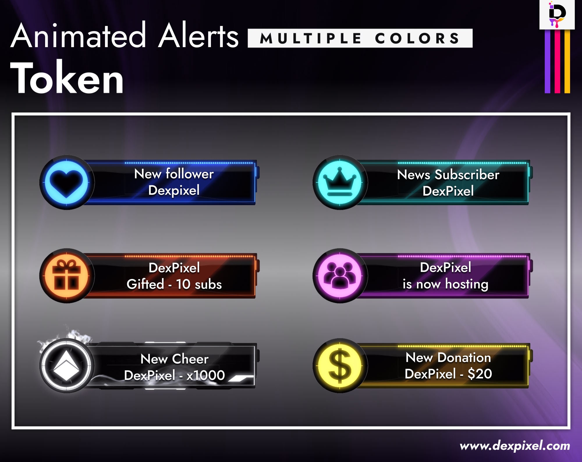 Token Animated Twitch Stream Alerts. Pack of 150 Alerts 10 - Etsy Token Animated Twitch Stream Alerts. Pack of 150 Alerts 10 - Etsy
