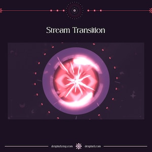 Pastel paars rood maan charme Stream overgang | Mooie Vtuber Esthetiek| Pastelstroomovergang voor stroom | OBS-overgangsstinger