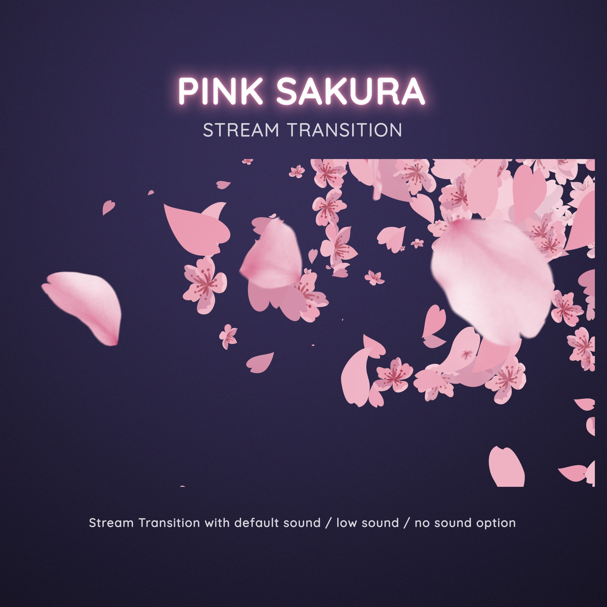 じゅんさくらオーダーページ Pink Sakura Cherry Blossom Transition | OBS Stinger | Animated