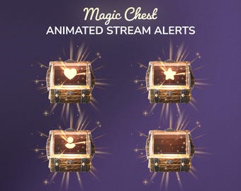Spooky Animated Stream Alerts | Magic Chest, Twitch, Streamlabs (WebM)