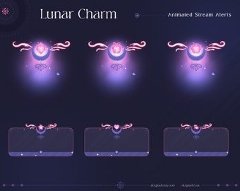 Lunar Charm Animated Stream Alerts | Twitch, YouTube, Facebook