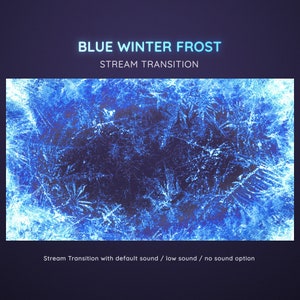 Winter Frost Blue Stream Twitch Transition | Winter Holidays Stream Transition | Ice Stream Transition  | Frosty Christmas Stinger OBS