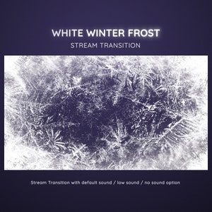 Winter Eis Frost weiß Strom Twitch Übergang | Winter Feiertage Strom Übergang | Eisstrom Übergang | Frostiger Weihnachts Stinger OBS