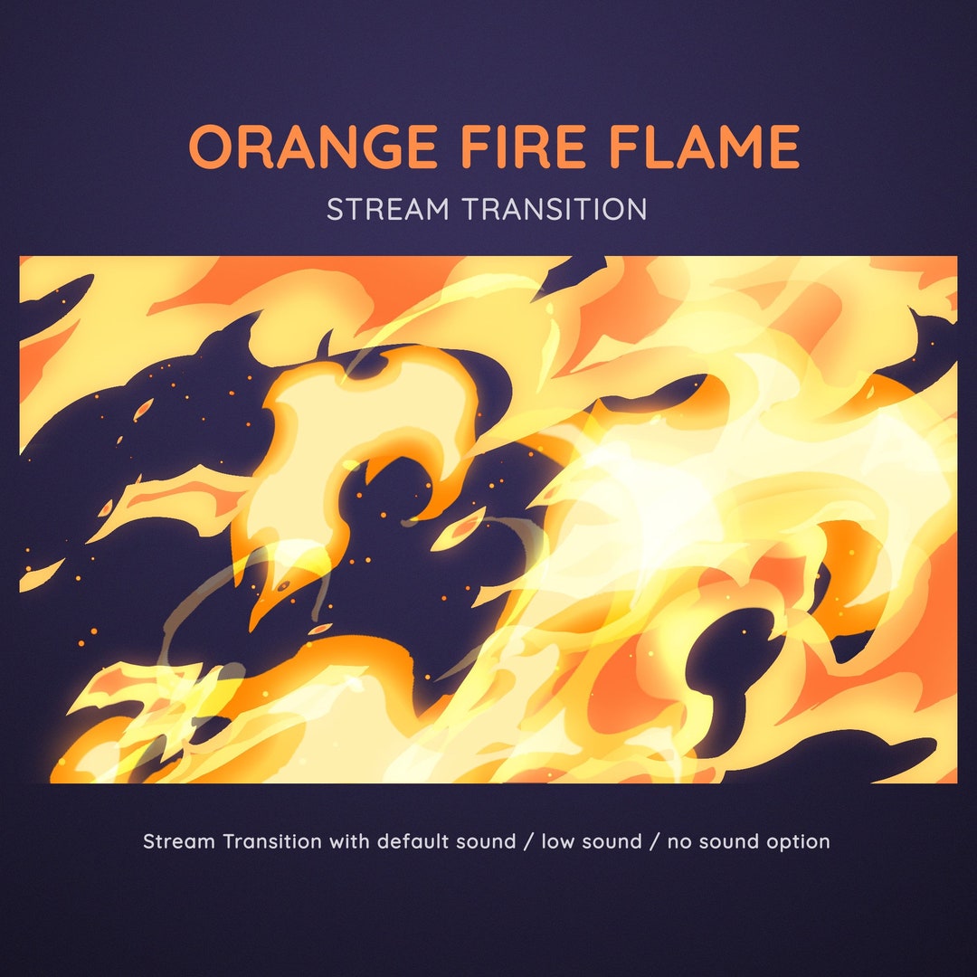 Fire Flame Cast Pastel Orange Cartoon Transition Colorful Stream Transition Animated Stream