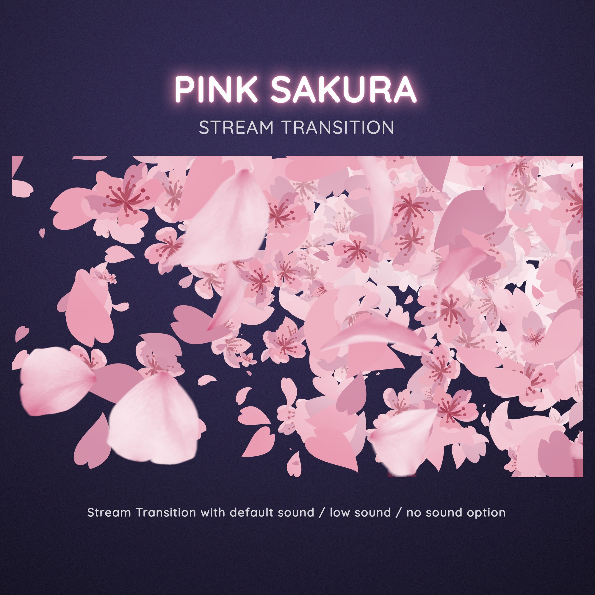 Pink Sakura Cherry Blossom Transition | OBS Stinger | Animated