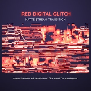 Digital Glitch Red Matrix Stream Transition | Cyberpunk  Futuristic and Edgy Stinger | SCI-FI Glitch Transition OBS | Stinger Twitch