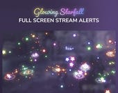 Glowing Stars Stream Rainbow Full-Screen Animated Twitch Alerts