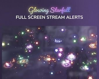 Glowing Stars Stream Rainbow Full-Screen Animated Twitch Alerts