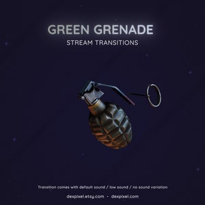 Grenade MK2 Video Game Stream Transition | Shooter FPS Stream Transition | Twitch Vtuber Transition OBS | Stinger Twitch