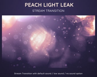 Pastel Peach Light Leaks Stream Transition | Beautiful Bokeh Animation | Pastel Stream Transition for Stream | OBS Transition Stinger