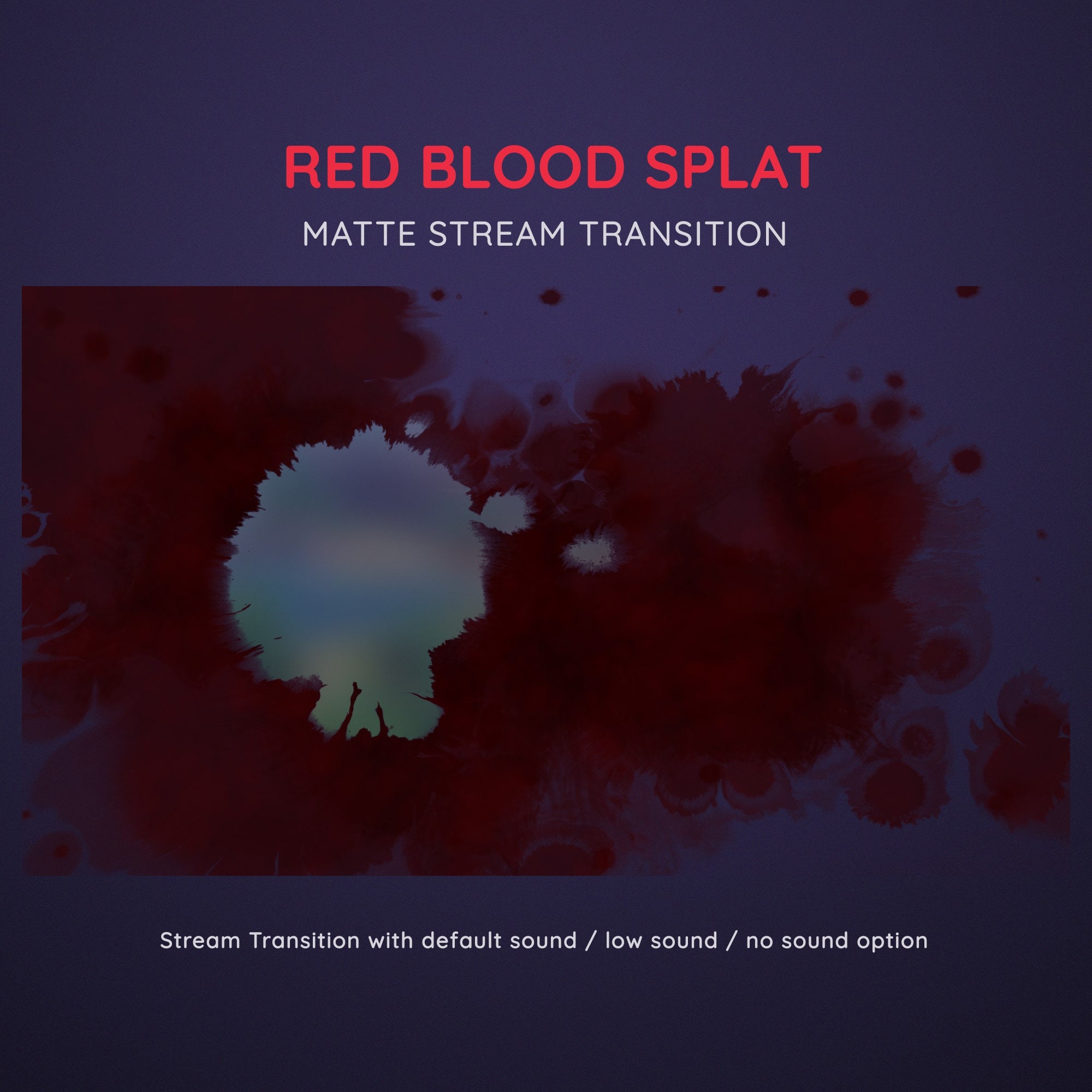 Red Blood Splat Ink Matte Stream Transition | Halloween Spooky Transition | Scary Horror Bloody Transition OBS | Stinger Twitch